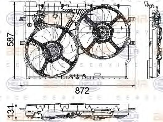 вентилатор, охлаждане на двигателя 8EW 351 041-451