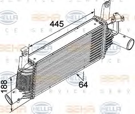 интеркулер (охладител за въздуха на турбината) 8ML 376 746-041