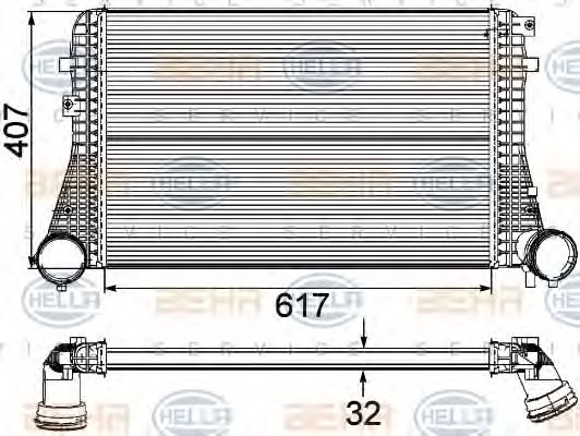 интеркулер (охладител за въздуха на турбината) 8ML 376 746-121