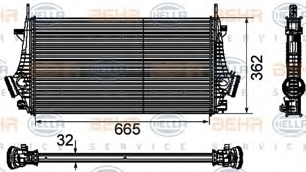 интеркулер (охладител за въздуха на турбината) 8ML 376 746-481