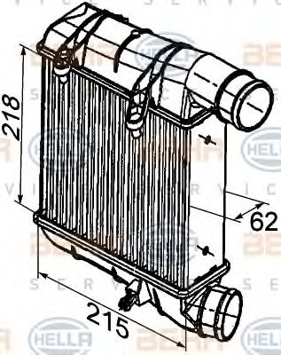 интеркулер (охладител за въздуха на турбината) 8ML 376 746-641