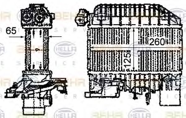 интеркулер (охладител за въздуха на турбината) 8ML 376 760-651