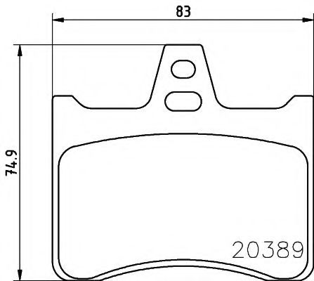 комплект спирачно феродо, дискови спирачки 8DB 355 007-201