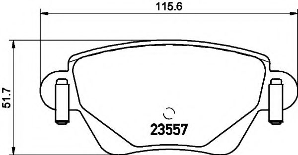 комплект спирачно феродо, дискови спирачки 8DB 355 012-211