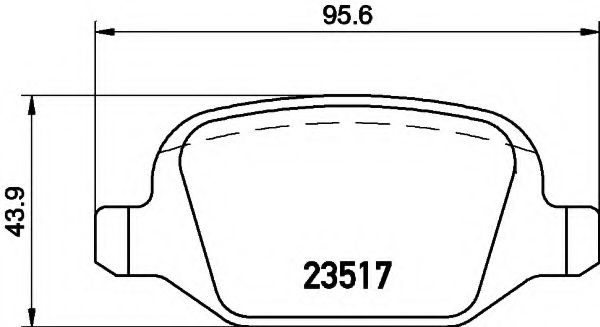 комплект спирачно феродо, дискови спирачки 8DB 355 009-361