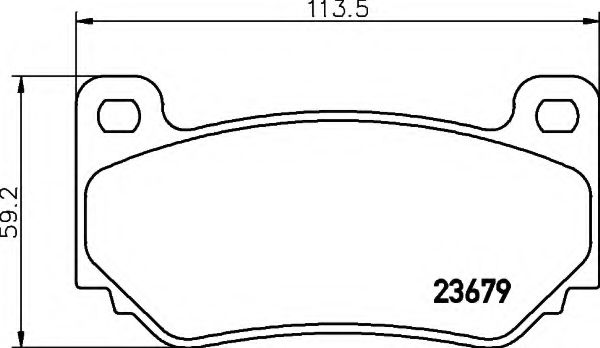 комплект спирачно феродо, дискови спирачки 8DB 355 009-721