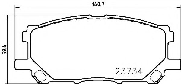 комплект спирачно феродо, дискови спирачки 8DB 355 010-071