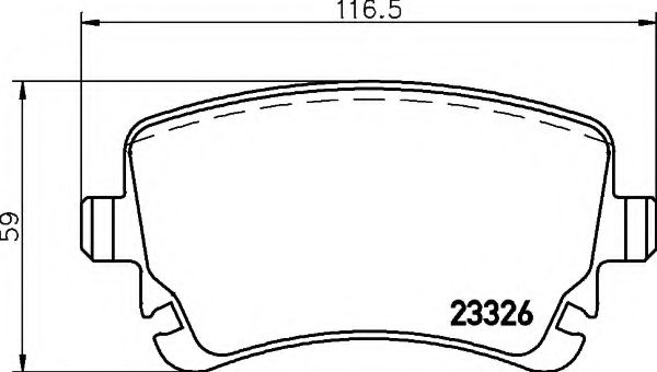 комплект спирачно феродо, дискови спирачки 8DB 355 010-971