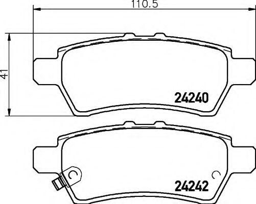 комплект спирачно феродо, дискови спирачки 8DB 355 012-081