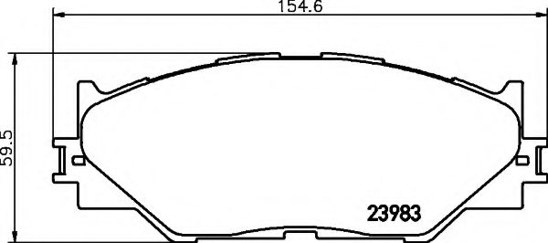 комплект спирачно феродо, дискови спирачки 8DB 355 012-241
