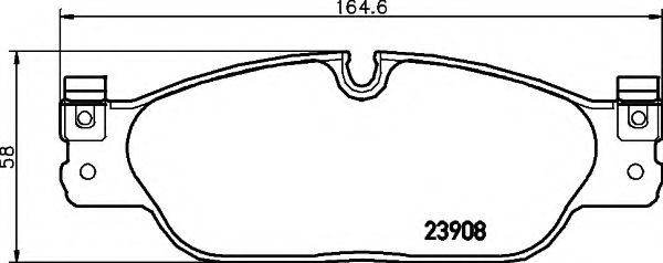комплект спирачно феродо, дискови спирачки 8DB 355 012-251