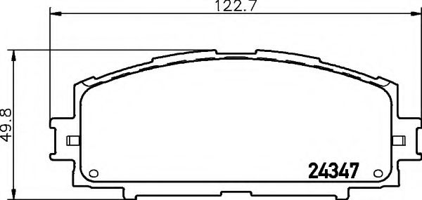 комплект спирачно феродо, дискови спирачки 8DB 355 012-361