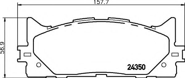 комплект спирачно феродо, дискови спирачки 8DB 355 012-401