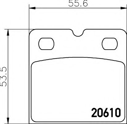 комплект феродо за накладки, дискова ръчна спирачка 8DB 355 005-301