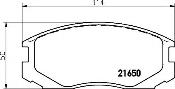 комплект спирачно феродо, дискови спирачки 8DB 355 017-161