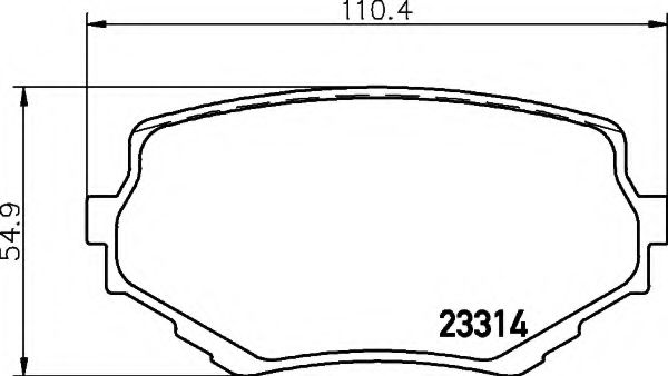 комплект спирачно феродо, дискови спирачки 8DB 355 017-181