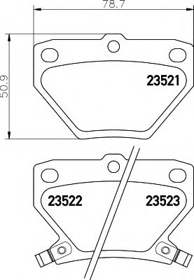 комплект спирачно феродо, дискови спирачки 8DB 355 017-221