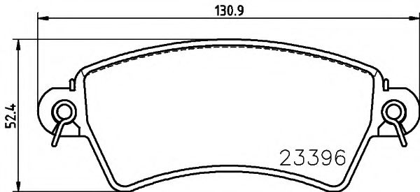 комплект спирачно феродо, дискови спирачки 8DB 355 019-341