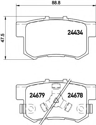 комплект спирачно феродо, дискови спирачки 8DB 355 020-021