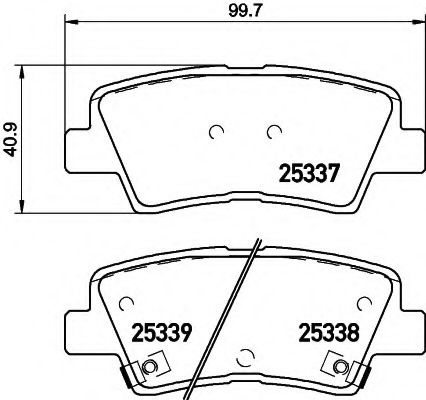 комплект спирачно феродо, дискови спирачки 8DB 355 019-981