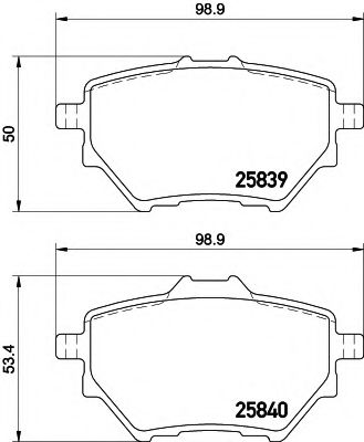 комплект спирачно феродо, дискови спирачки 8DB 355 020-991