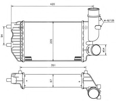 интеркулер (охладител за въздуха на турбината) 30066A