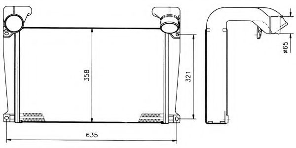 интеркулер (охладител за въздуха на турбината) 30093