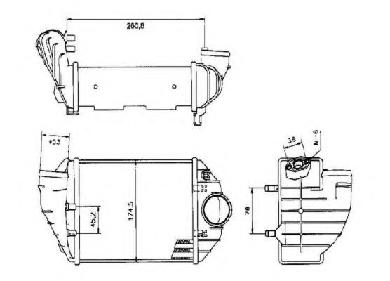 интеркулер (охладител за въздуха на турбината) 30133