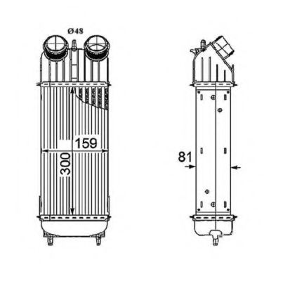 интеркулер (охладител за въздуха на турбината) 30196