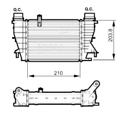 интеркулер (охладител за въздуха на турбината) 30520