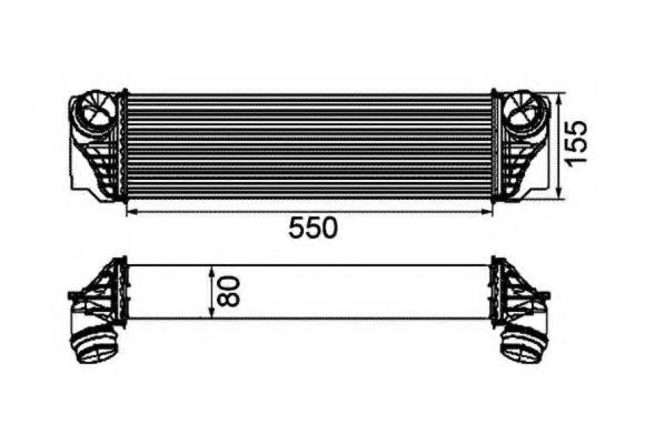 интеркулер (охладител за въздуха на турбината) 30793