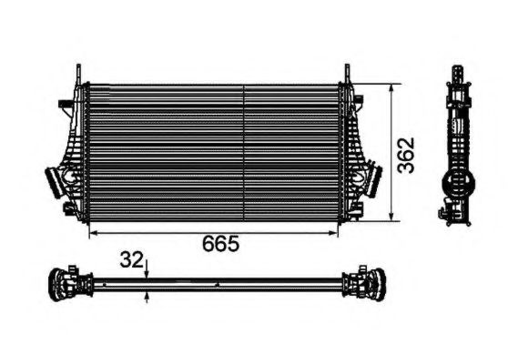 интеркулер (охладител за въздуха на турбината) 30796