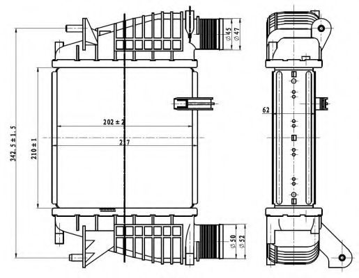 интеркулер (охладител за въздуха на турбината) 30866