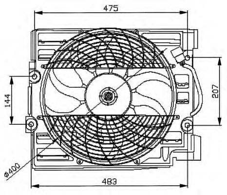 вентилатор, охлаждане на двигателя 47029