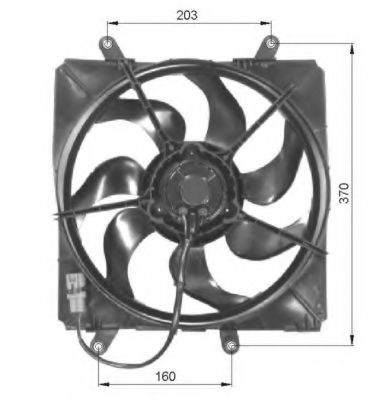 вентилатор, охлаждане на двигателя 47054