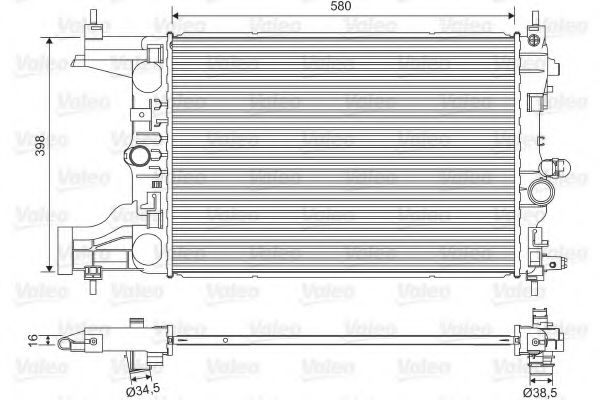 радиатор, охлаждане на двигателя 701594