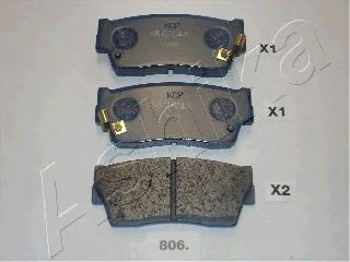 комплект спирачно феродо, дискови спирачки 50-08-806