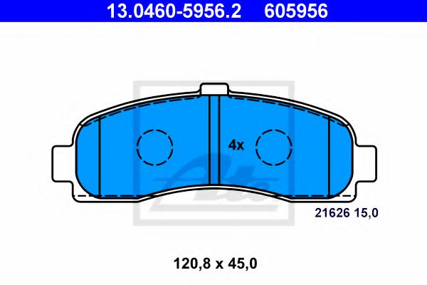 комплект спирачно феродо, дискови спирачки 13.0460-5956.2