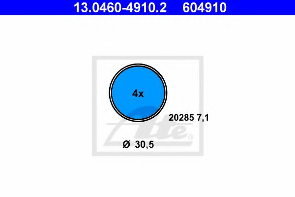 комплект спирачно феродо, дискови спирачки 13.0460-4910.2