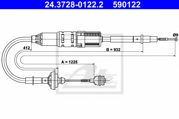 въжен механизъм, задействане на съединителя 24.3728-0122.2