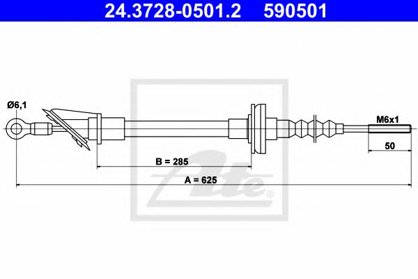 въжен механизъм, задействане на съединителя 24.3728-0501.2