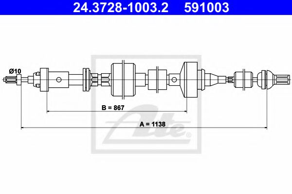 въжен механизъм, задействане на съединителя 24.3728-1003.2