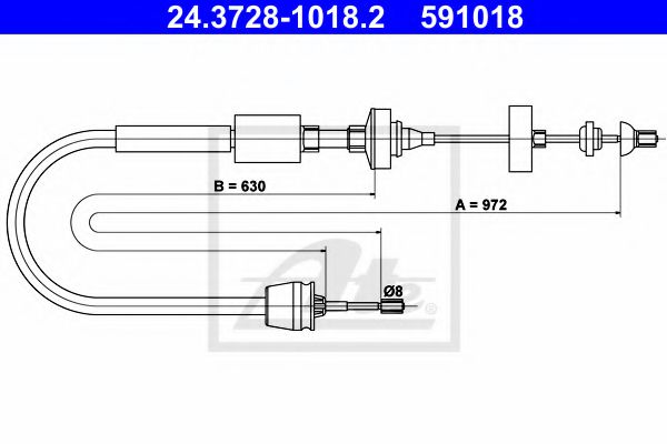 въжен механизъм, задействане на съединителя 24.3728-1018.2