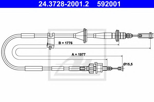 въжен механизъм, задействане на съединителя 24.3728-2001.2