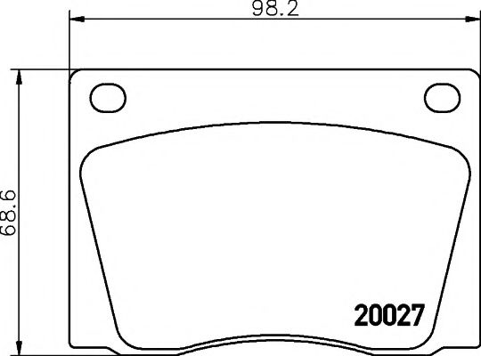 комплект спирачно феродо, дискови спирачки 2002701