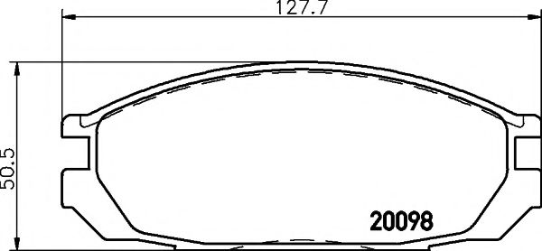 комплект спирачно феродо, дискови спирачки 2009801