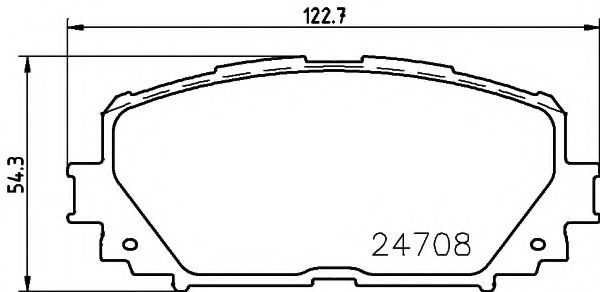 комплект спирачно феродо, дискови спирачки 2470801
