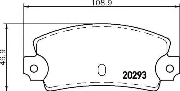 комплект спирачно феродо, дискови спирачки 2029301