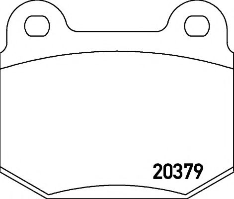 комплект спирачно феродо, дискови спирачки 2037901