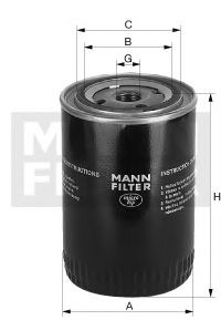 маслен филтър; хидравличен филтър, автоматична предавателна кутия; филтър, работна хидравлика W 719/4
